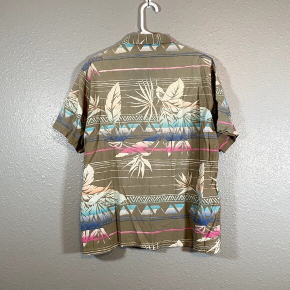 Kennington California Large Hawaiian Shirt Button Up Resort Travel Button Top - Picture 2 of 7